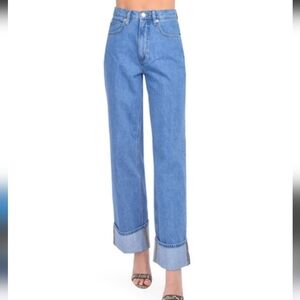 FRAME MEADOW WIDE LEG CUPPED JEANS